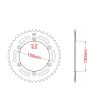 Corona de aluminio 47 dientes