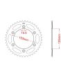 Corona de aluminio 50 dientes
