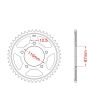 Corona de aluminio 43 dientes