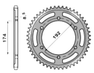 Corona de aluminio 48 dientes
