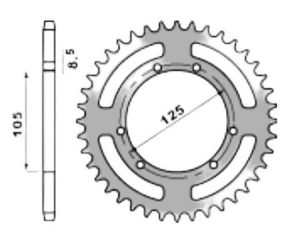 Corona de aluminio 41 dientes