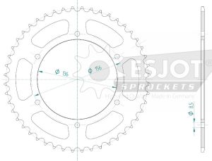 Corona de acero 52 dientes