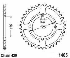 Corona de aluminio 47 dientes