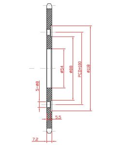 Corona de aluminio 41 dientes