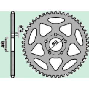 Corona de aluminio 55 dientes