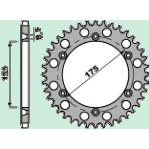 Corona de aluminio 48 dientes