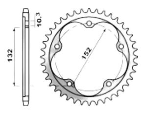 Corona de aluminio 43 dientes