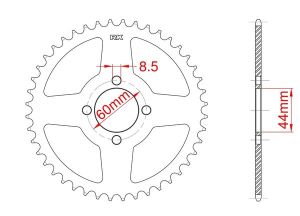 Corona de acero 52 dientes