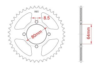 Corona de acero 36 dientes