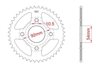 Corona de acero 52 dientes