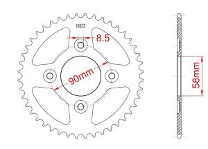 Corona de acero 38 dientes