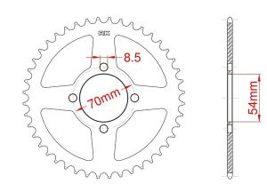 Corona de acero 36 dientes