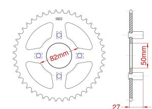Corona de acero 35 dientes