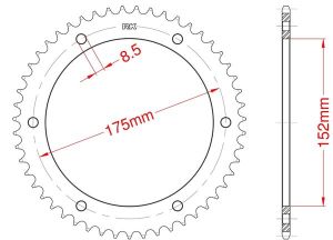 Corona de acero 57 dientes