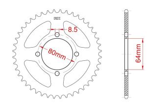 Corona de acero 34 dientes