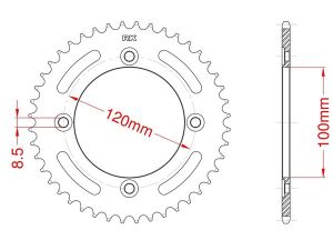 Corona de aluminio 46 dientes