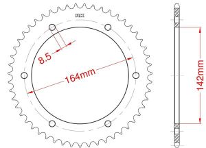 Corona de acero 52 dientes