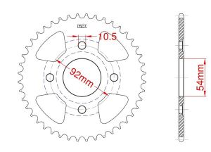 Corona de acero 45 dientes