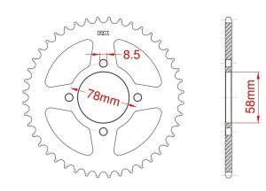 Corona de acero 37 dientes