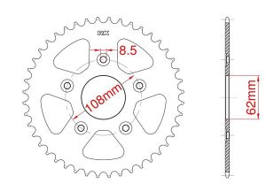 Corona de acero 40 dientes