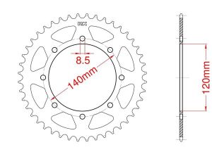 Corona de acero 37 dientes