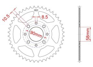 Corona de acero 35 dientes