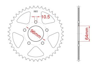 Corona de acero 50 dientes