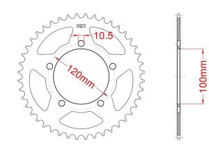 Corona de aluminio 41 dientes