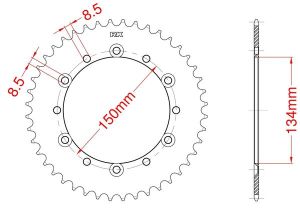 Corona de aluminio 50 dientes