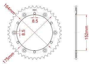 Corona de aluminio 48 dientes