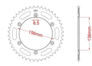 Corona de aluminio 45 dientes