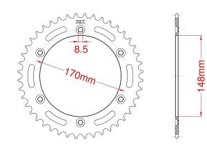 Corona de aluminio 48 dientes
