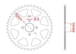 Corona de acero 22 dientes