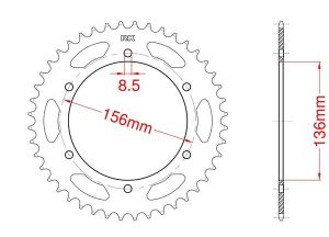 Corona de acero 46 dientes