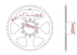 Corona de aluminio 49 dientes