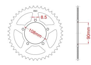 Corona de acero 46 dientes