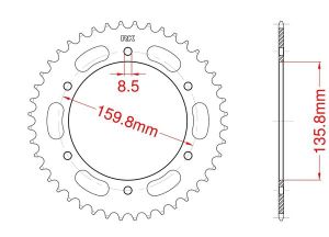 Corona de aluminio 42 dientes