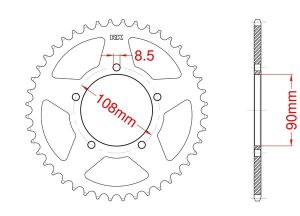 Corona de aluminio 38 dientes