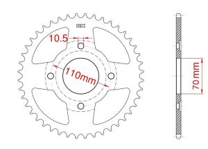 Corona de acero 36 dientes