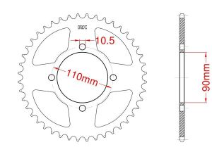 Corona de acero 38 dientes
