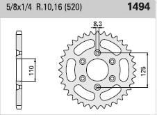 Corona de aluminio 42 dientes