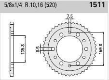 Corona de aluminio 43 dientes