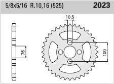 Corona de acero 46 dientes