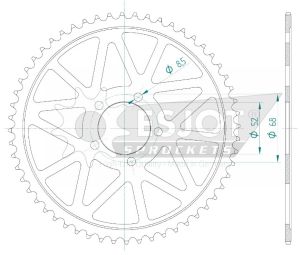 Corona de aluminio 60 dientes