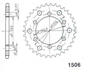 Corona de aluminio 50 dientes