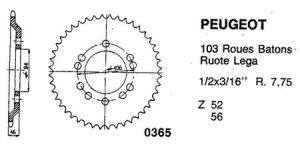 Corona de acero 56 dientes
